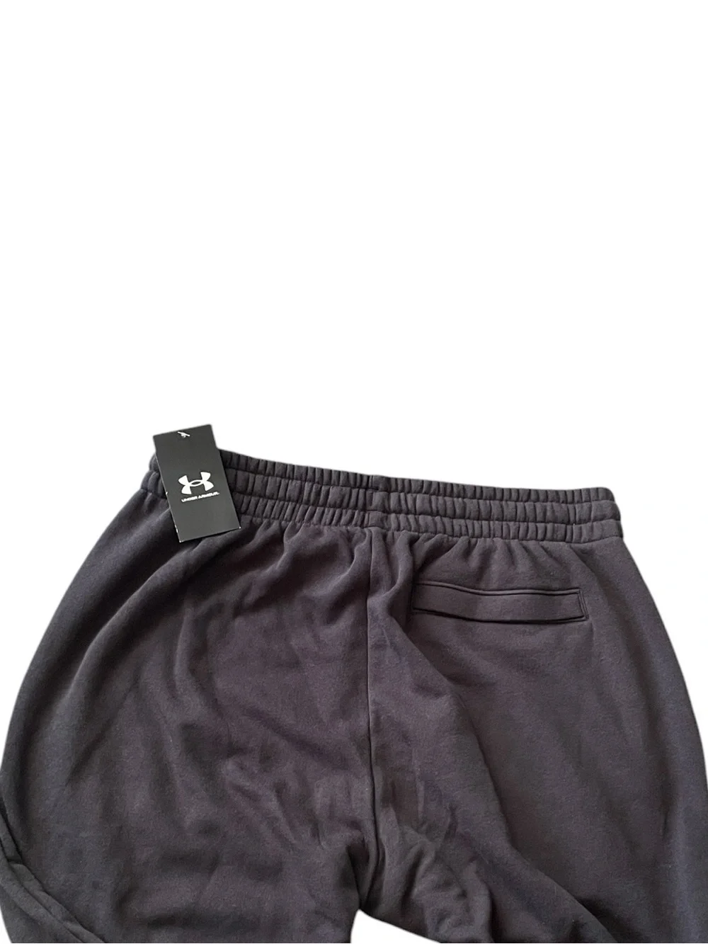 Under Armour Black Jogger Sweatpants with White Logo - Picture 2 of 3